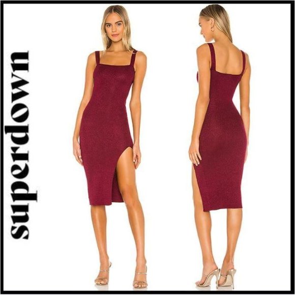 superdown Dresses & Skirts - NWT Superdown Zoe Square Neck Bodycon Dress, Sz S